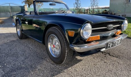 triumph TR6 de 1973 chez votre garagiste l'atelier riders spirit a chatonnay