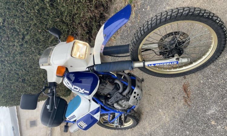 remise en route d'une moto Suzuki 600 DR de 1989 à Saint Jean de Bournay